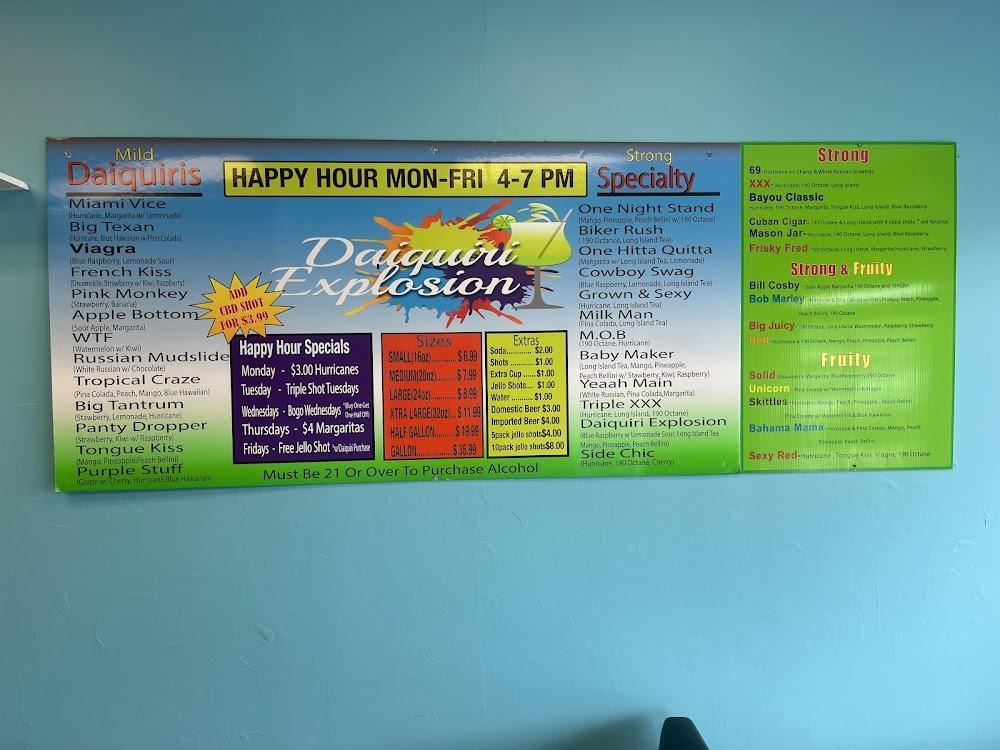 Daiquiri Explosion Bar and Grill Menu image 1